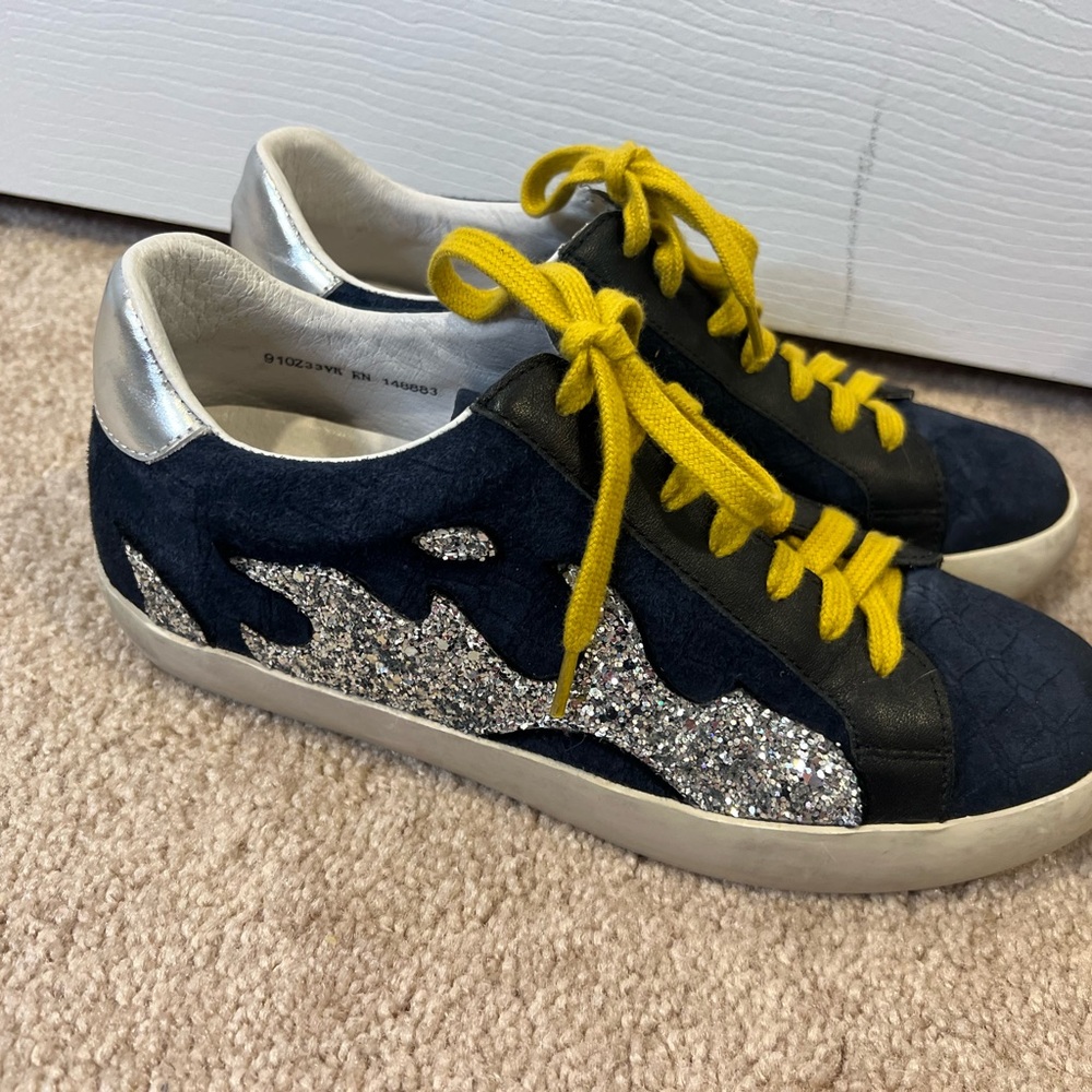 BiBi Women's Sneakers - Navy, Silver, Yellow